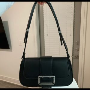 Zara Faux leather black small handbag
